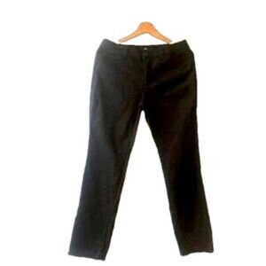 St. John's Bay black straight leg trousers size 8P petite classic Y2K chinos